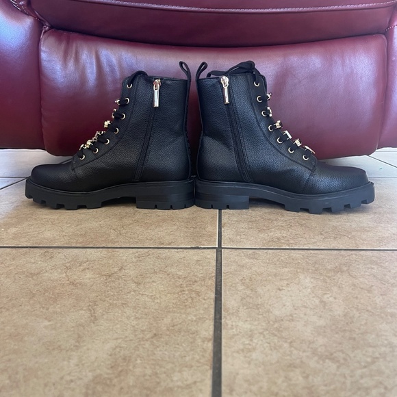Karl Lagerfeld Paris Women Mela Combat Black Boots 7.5M and 8.5M - Picture 4 of 9